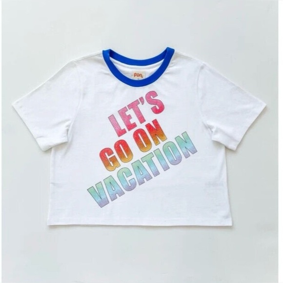 Warm Fun Warm NY Let’s Go On Vacation Tomboy Rainbow Tee T-Shirt Top M - Picture 5 of 5